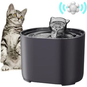 Primegoody Drinkfontein Kat - Huisdier Waterdispenser - Fontein Met Automatische Filter - Waterfontein Voor Katten En Honden - Fluisterstil - Zwart