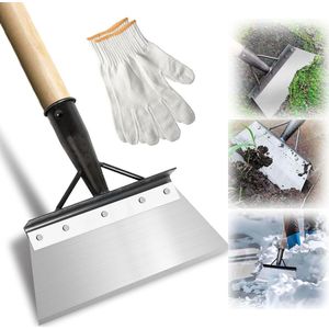 Multifunctionele Tuinschep - 25 cm Platte Schep van Staal voor Onkruidverwijdering en Schoonmaken