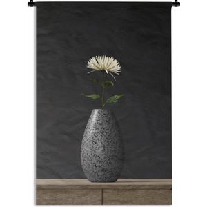 Wandkleed - Wanddoek - Stilleven - Vaas - Bloem - 120x180 cm - Wandtapijt