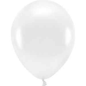 100x Witte ballonnen 26 cm eco/biologisch afbreekbaar - Milieuvriendelijke ballonnen - Feestversiering/feestdecoratie - Wit thema - Themafeest versiering