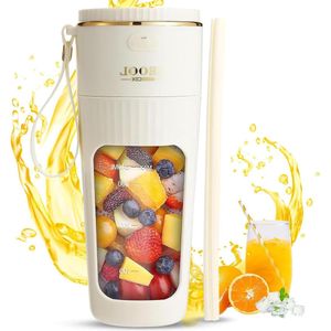 Draagbare mixer voor shakes en smoothies - 350 ml sapbeker met 10 ultrascherpe messen - USB Type-C oplaadbaar - voor reizen, picknick, kantoor .