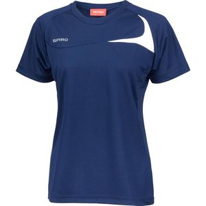 Spiro Dames/dames Sport Dash Performance Training T-Shirt (Marine / Wit)