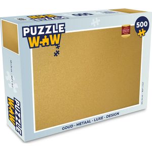 Puzzel Goud - Metaal - Luxe - Design - Legpuzzel - Puzzel 500 stukjes
