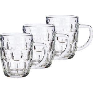 Set van 18x glazen bierpullen 520 ml