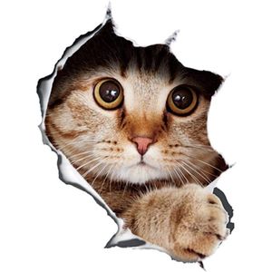 Grappige persoonlijkheid kat auto styling stickers - Creatieve simulatie auto stickers voor auto deur en staart - 13 * 18 cm