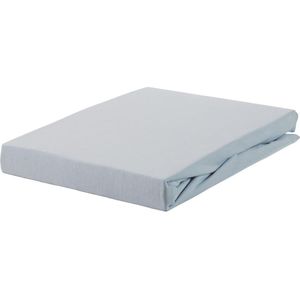 Splittopper Hoeslaken 160gr/m2 100% Katoen - 160x210/220cm - licht blauw - Split Enkel - Single Split