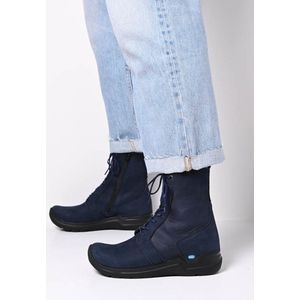 Wolky Hoge veterschoenen Viper HV denim blauw nubuck