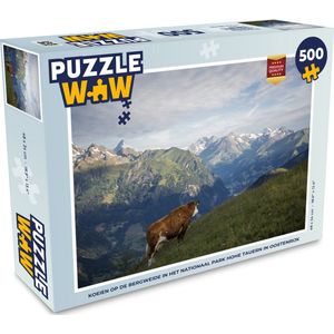 Puzzel Koe op de bergweide in het Nationaal park Hohe Tauern in Oostenrijk - Legpuzzel - Puzzel 500 stukjes