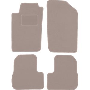 Beige veloursmatten voor: Peugeot 206 hatchback, SW, stationwagen, CC, cabrio (1998-2010)