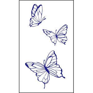 Paarse vlinder neptattoo-butterfly tattoo sticker- Carnaval- Tijdelijke Tatoeages– Tattoo Stickers