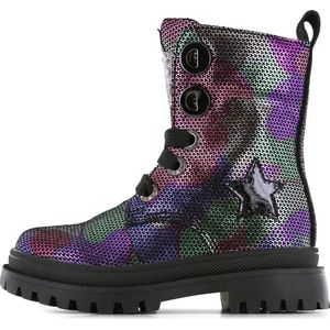 Bikerboots | Meisjes | Multicolor Metallic | Leer | Shoesme | Maat 25