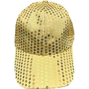 2x Gouden - glitter - pailletten - disco baseball cap