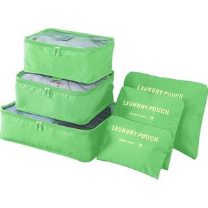 Pathsail® Packing Cubes Set 6-Delig - Bagage Organizers - Koffer organizer set - Groen