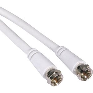 COAX antenne kabel 10m F-connectors Wit