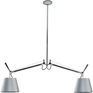 Artemide Tolomeo Due Bracci hanglamp Ø 32 cm satijngrijs