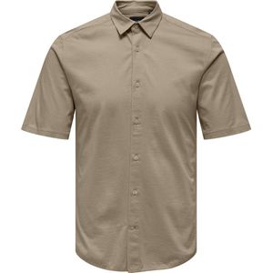 Only & Sons Overhemd Onsmiles Ss Stretch Shirt 22021966 Chinchilla Mannen Maat - L