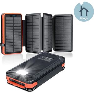 Thuys - Draagbaar Zonnepaneel - Opvouwbaar Zonnepaneel - Powerbank Zonneenergie - 26800mAh - Efficiënt - Duurzaam