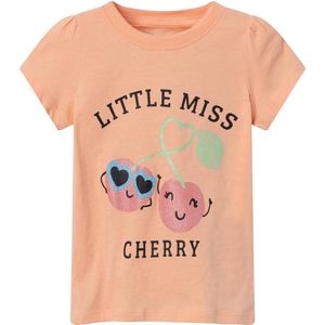 Name it t-shirt meisjes - oranje - NMFvibeke - maat 116