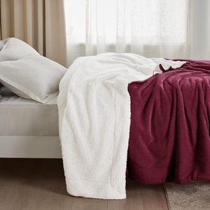 sherpa deken fleece microvezel voor bed en bank grijs 240x220cm, deken voor 2 persoons super zachte donzige deken voor woonkamer en slaapkamer