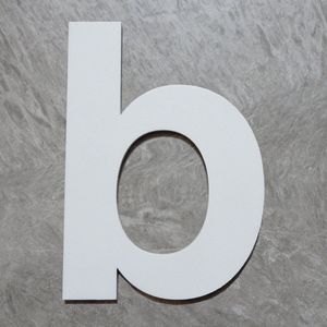 Logixbox - Huisletter - b - NIET Boren, Maar Plakken - 3M Sticker - Hoogte: 12cm - Kleur: Wit - Type wit/120/Bold/nr. b