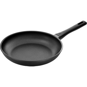 Aluminium braadpan, 28 cm, rond, met anti-aanbaklaag, zwart
