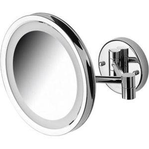 Geesa Mirror Scheerspiegel - LED-verlichting - 2-armig - 3x vergrotend - ø 215 mm - Chroom