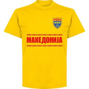 Noord Macedonië Team T-Shirt - Geel - Kinderen - 152