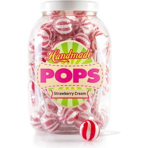 Handmade Pops - Strawberry Cream - 70 lolly’s - snoep - lolly