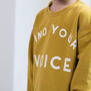 Little Indians Sweater Jongens Katoen Okergeel Maat 12-18 Maanden