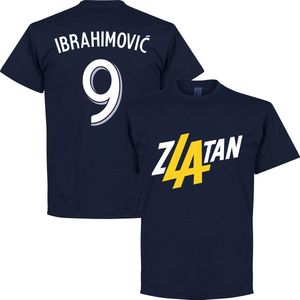 Zlatan Ibrahimovic 9 LA T-Shirt - Navy - XXXXL