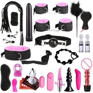 BNDGx® - Sex Toys - voor koppels - 23 delen Set - SM Pakket - Bondage - Vastbinden - Kit - Startset - handboeien - Rood BDSM