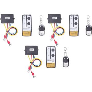 Recovery Draadloze Lier Afstandsbediening Kit voor Truck ATV SUV - Elektrische Winch Draadloze Afstandsbediening Set met 3 Ontvanger 3 Afstandsbediening Sleutel .