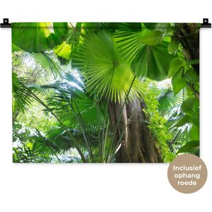 Wandkleed Jungle - Tropisch regenwoud Wandkleed katoen 60x45 cm - Wandtapijt met foto