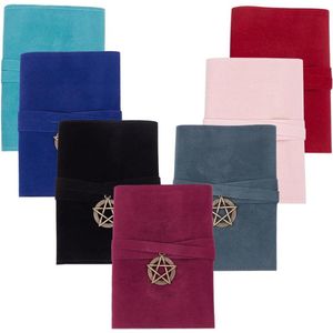 Fluwelen zakjes voor tarotkaarten - Set van 7 stuks - Zwart, blauw, roze