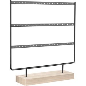 Oorbellenrekje - Zwart - Ruimte voor 69 oorbellen - Oorbellenhouder - Oorbellen Display - Oorbellenrekje sieradenrek