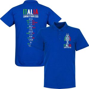 Italië Champions Of Europe 2021 Road To Victory Polo Shirt - Blauw - 5XL
