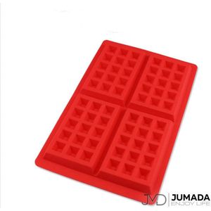 Jumada's Wafelvorm - Wafelijzer - Siliconen Bakvorm - Wafel Mal - Rechthoek