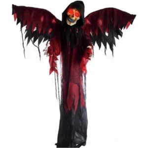 Halloween pop Skalet met vleugels (Beweging, licht en geluid) 1.60 M hoog