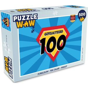 Puzzel Jubileum - 100 jaar - Feest - Legpuzzel - Puzzel 500 stukjes