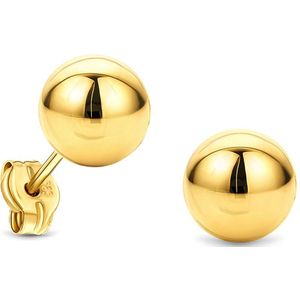 Miore - Gouden Oorbellen Knopjes Dames - 14 Karaat Goud - Hypoallergenic - Handgemaakte Hoogwaardige Sieraden