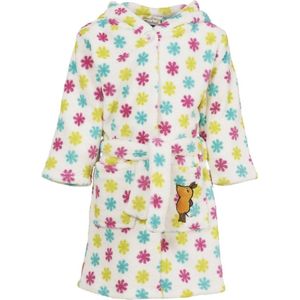 Playshoes - Fleece badjas met capuchon - 'de muis' - bloemen - maat 86-92cm