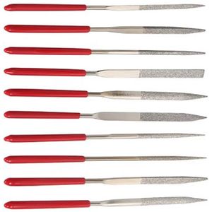Actie4you® - 10 delige diamant naaldvijlen set – Diamant Vijlenset – Hobby Vijlen - Rood