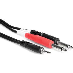 Hosa Technology - CMP-159 audio kabel - 3,05 mtr - 3.5mm mini jack, 2 x 6.35mm jack - Zwart