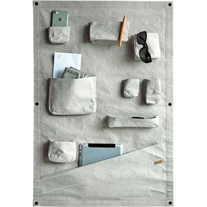 ZUPERZOZIAL - wandpaneel, OTR WALL POCKETS, washable paper, 100% recyclebaar, grijs