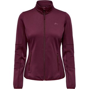 ONPJETTA HN FZ LS FLEECE JACK - FLEECE VEST - WINDSOR WINE - DAMES - MAAT S -