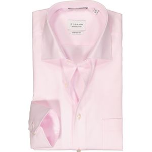 ETERNA comfort fit overhemd - twill - roze - Strijkvrij - Boordmaat: 41