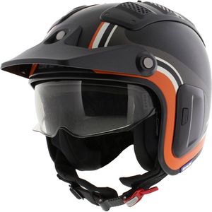 Shark X-Drak 2 Trial helm Hister mat zwart antraciet oranje XS - Motorhelm Scooterhelm