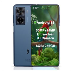 Hot Pepper K82A Smartphone - Android Mobiele Telefoon - 256 GB Geheugen - 8 GB RAM - 120 Hz - Octa-Core Processor - inclusief Hoes