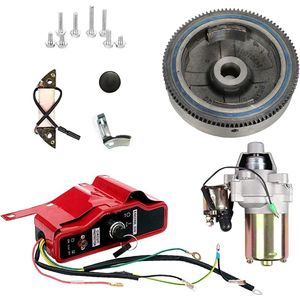 Electric Start Kit Compatibel met Honda GX240 8HP GX270 9HP Engine - Starter Motor Flywheel Key Switch Coil Kit