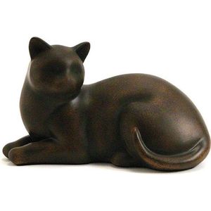 Cozy Cat Tabby Liggend - Katten Asbeeld Dieren Urn Voor Uw Geliefde Poes Kat 0,41 L